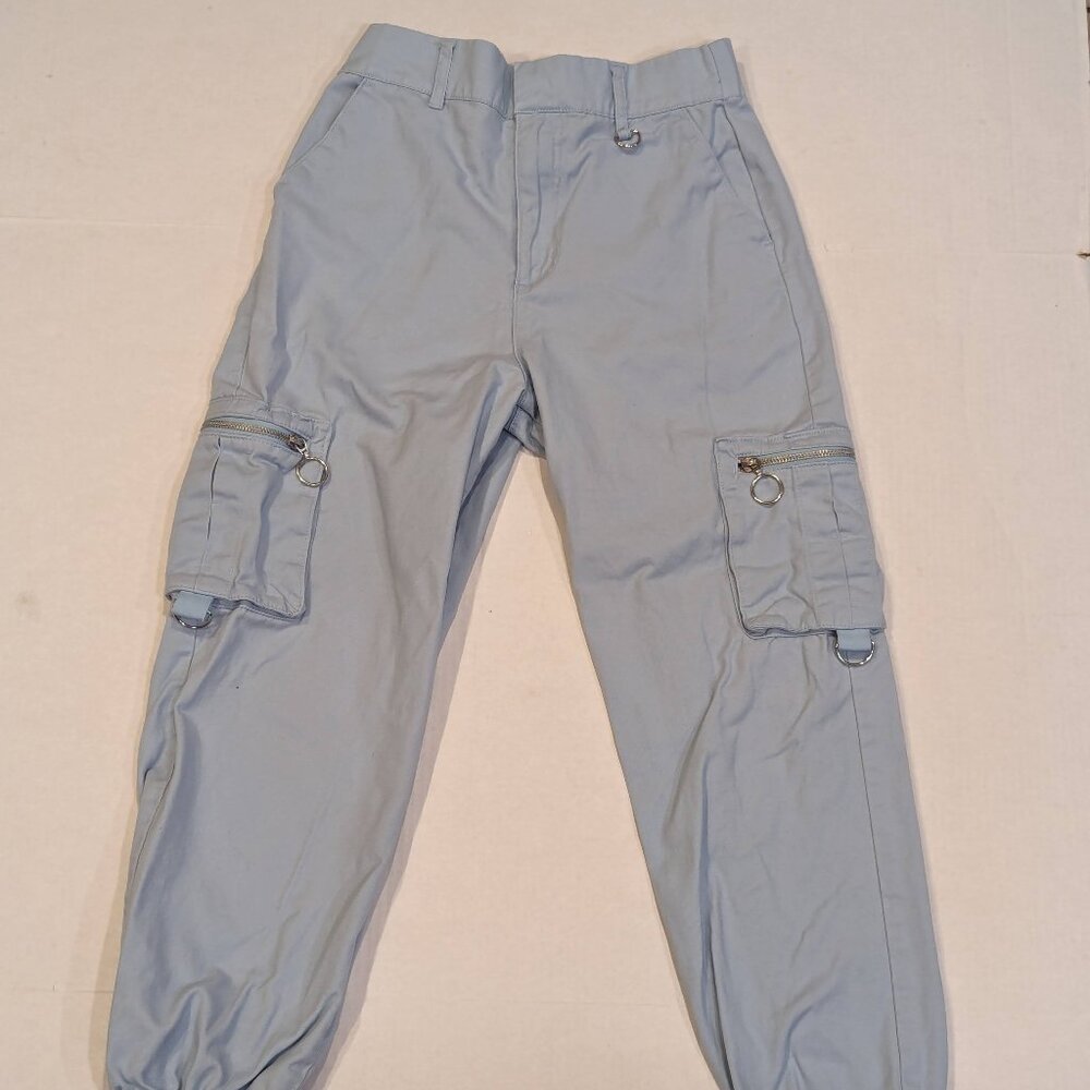 Women's Forever 21 Light Blue Cuffed Ankle Pants Size Medium